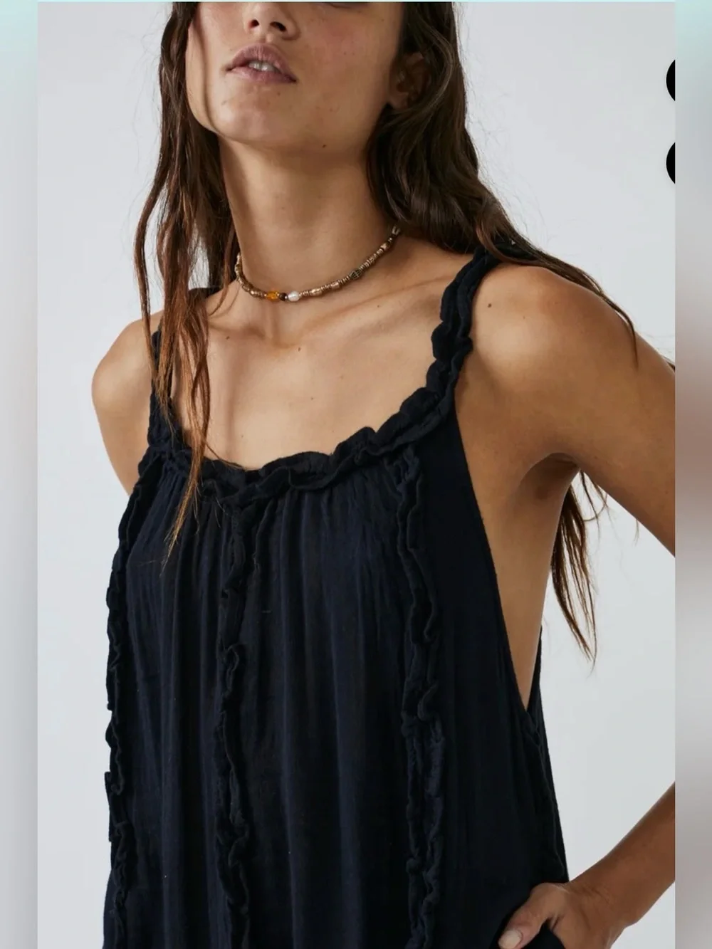 NWT Free People McKinley Maxi Dress XS BLACK
